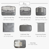 7Pcs Travel Bag Set Foldable Storage Organizer Luggage Bags For Women