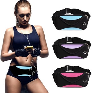 7inch Sport Running Waist Bag, Waterproof Outdoor Jogging Belt Hip Bag