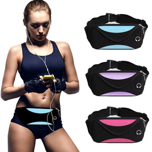 Waterproof Sport Waist Bag for Men Women, Running Belt Gym Fitness Hip Bag