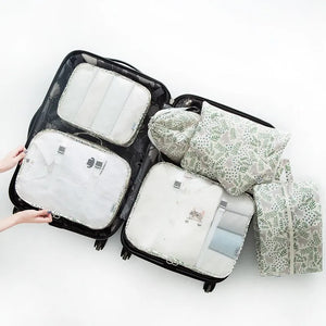 7pcs Luggage Organizer Bag Waterproof Travel Accessories Packing Cubes Organiser