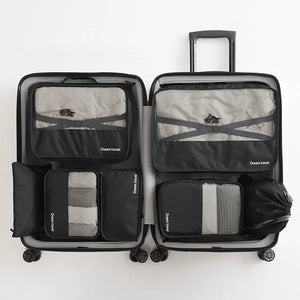 7pcs Waterproof Packing Cube Travel Bags Set Clothing Organizer