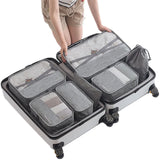 7pcs Waterproof Packing Cube Travel Bags Set Clothing Organizer