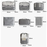7pcs Waterproof Packing Cube Travel Bags Set Clothing Organizer