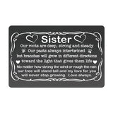Custom Photo Metal Wallet Card for Sister - Personalized Christmas Gift