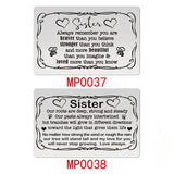 Custom Photo Metal Wallet Card for Sister - Personalized Christmas Gift