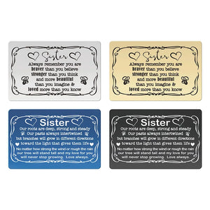 Custom Photo Metal Wallet Card for Sister - Personalized Christmas Gift