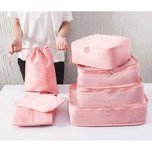 8/7Pcs/Set Baggage Packing Cube Travel Bags Waterproof Clothes