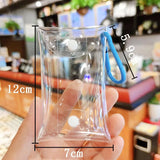 8 Colors Transparent PVC Key Wallet Case Chain Ring Pouch Car Keychain