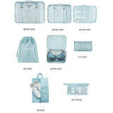 8-Piece Travel Storage Packing Cube Bag Organizer High Capacity Luggage 