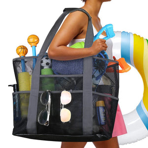 Large Beach Bag Mesh Durable Waterproof Tote Beach Towel Bag