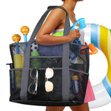 Large Beach Bag Mesh Durable Waterproof Tote Beach Towel Bag