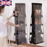 Hanging Handbag Organizer Storage Holder 8 Pockets Shelf Bag
