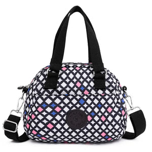 Nylon Flower Shoulder Bag - Small CrossBody Tote Bag - 8 Colors