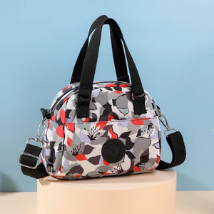 Nylon Flower Shoulder Bag - Small CrossBody Tote Bag - 8 Colors