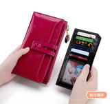 RFID Long Leather Wallet Soft Women's Clutch