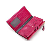 RFID Long Leather Wallet Soft Women's Clutch