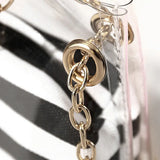 8PCS Transparent Jelly Shoulder Bags Women Handbag Chains L