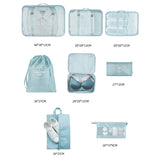 8PCS Travel Packing Storage Cases Luggage Organizer Tidy Pouch