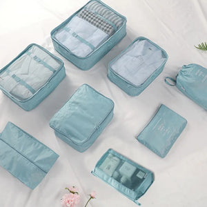 8PCS Travel Packing Storage Cases Luggage Organizer Tidy Pouch