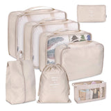 8PCS Travel Packing Storage Cases Luggage Organizer Tidy Pouch