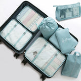 8PCS Travel Packing Storage Cases Luggage Organizer Tidy Pouch