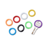 8Pcs Silicone Key Cap Covers Topper Elastic Keyring Key Case Bag Organizer