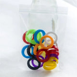 8Pcs Assorted Silicone Key Cap Covers Key Holder Elastic Keyring Ring