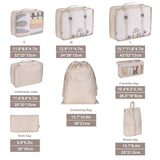 8Pcs Travel Clothes Classification Storage Bag Packing Cube Shoe Underwear Toile