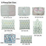 8PC Travel Bags Clothes Shoe Underwear Organizer Luggage Packing Cube