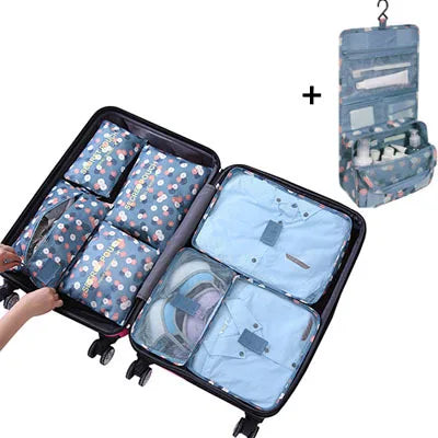 8PC Travel Bags Clothes Shoe Underwear Organizer Luggage Packing Cube