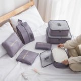 8PC Travel Bags Clothes Shoe Underwear Organizer Luggage Packing Cube