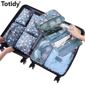 8PC Travel Bags Clothes Shoe Underwear Organizer Luggage Packing Cube