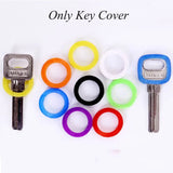 8pc/set Bag Organizer Elastic Key Cap Covers Keyring Rings