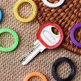 8pc/set Bag Organizer Elastic Key Cap Covers Keyring Rings