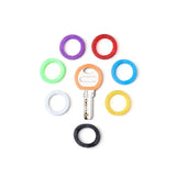 8pc Silicone Key Cap Covers Random Colors Key Holder