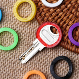 8pc/set Bag Organizer Elastic Key Case Topper Key Holder Keyring Rings