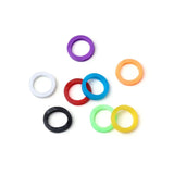 8pc/set Bag Organizer Elastic Key Case Topper Key Holder Keyring Rings