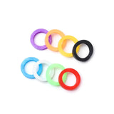 8pc/set Bag Organizer Elastic Key Case Topper Key Holder Keyring Rings