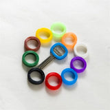 8pcs Silicone Key Cap Covers Bright Colors Organizer Wallets
