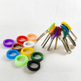 8pcs Silicone Key Cap Covers Bright Colors Organizer Wallets