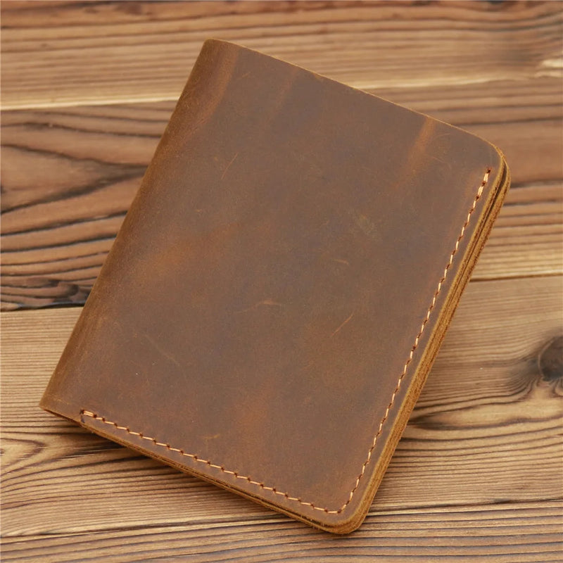 Retro Leather Men Wallet Crazy Horse Leather Durable