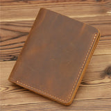 Retro Leather Men Wallet Crazy Horse Leather Durable