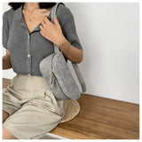 9 Inch Chest Bag Women's Waist Bag Pu Messenger Bag Shoulder Bag