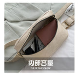 9 Inch Chest Bag Women's Waist Bag Pu Messenger Bag Shoulder Bag