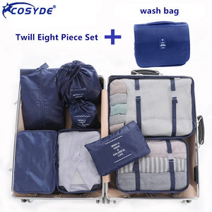 9Pcs Travel Storage Bags Clothes Underwear Shoes Pouch Luggage Organizer