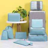 9Pcs Travel Storage Bags Clothes Underwear Shoes Pouch Luggage Organizer