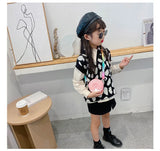 Kids Shoulder Bag Cross-Body Pack Round Adjustable Wide Strap Rainbow Donut