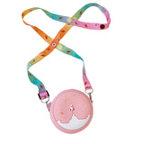 Kids Shoulder Bag Cross-Body Pack Round Adjustable Wide Strap Rainbow Donut