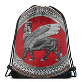 Assyrian Winged Bull & Lamassu USB Charge Backpack Men Women Travel