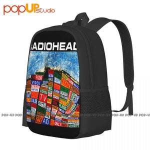 90S Radio Head Discography Backpack Large Capacity Art Print Sports Bag